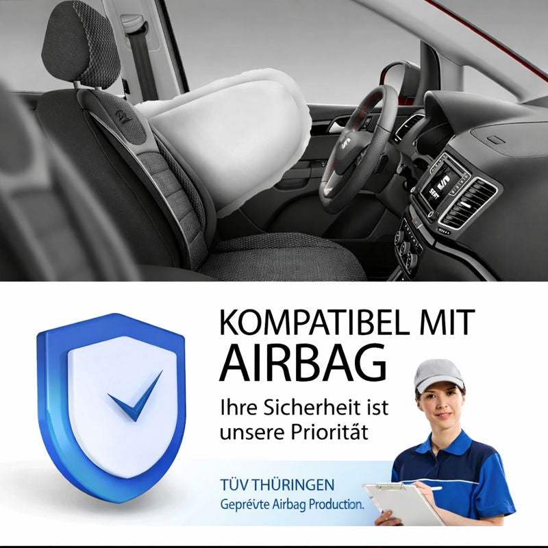 Sitzbezüge Citroen Jumpy 2007 - 2016 – Prestige schwarz – perfekte Passform (Sitz/Sitz)